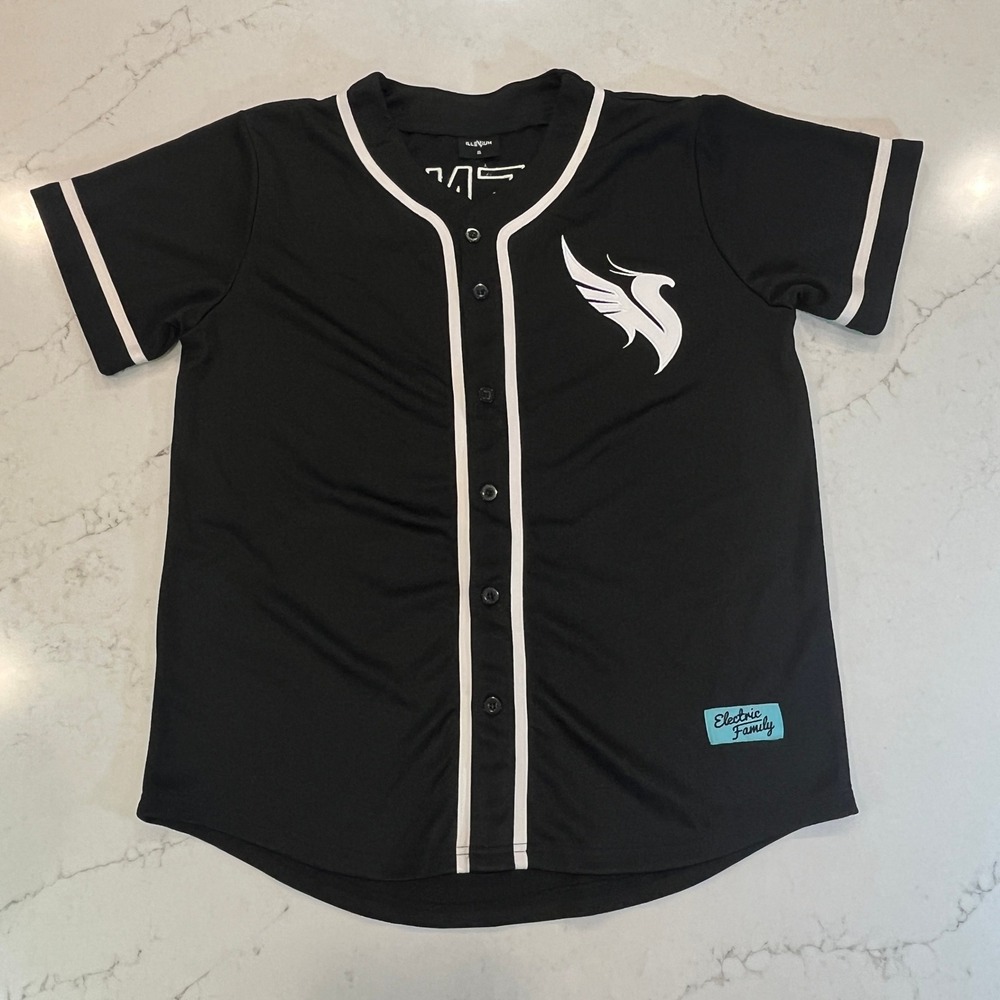 Illenium Baseball Jersey Medium Black Electric Family EDM Festival Concert Rave